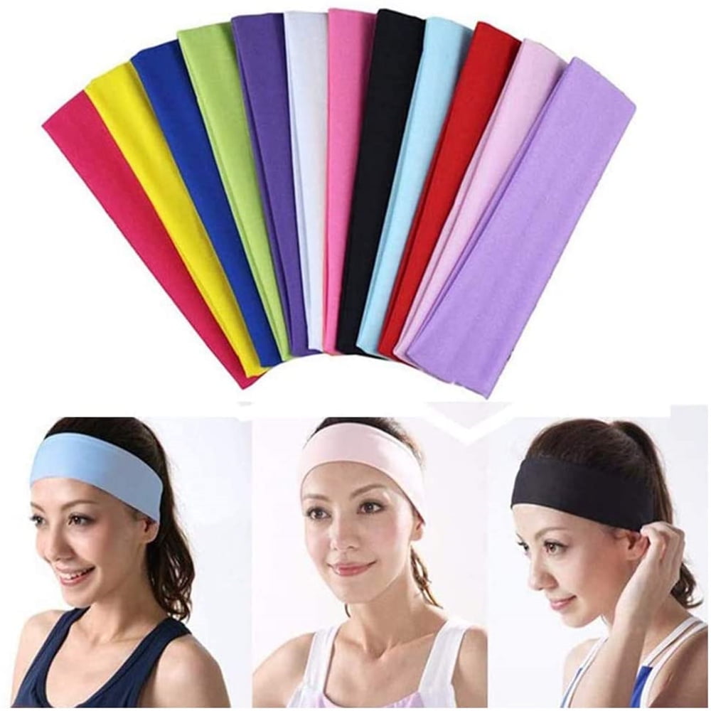 Vibrant 10-Pack Stretchy Headbands for Women - Soft, Comfortable, and Stylish Hair Accessories