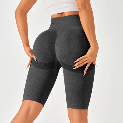 High-waisted seamless leggings showcasing a flattering butt-lifting design, perfect for elegant workouts.