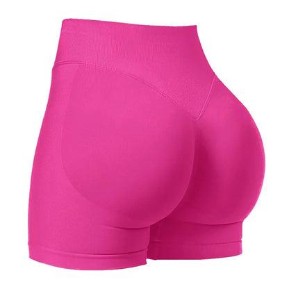 Women's Gym Biker Shorts – 4.5-Inch Inseam, Low Ribbed Band, Scrunch Butt, Seamless Yoga/Workout Short