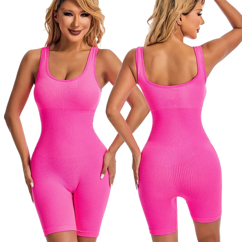 Elevate Your Workout with Our Women's Short Tracksuit Yoga Set - One-Piece Fitness Bodysuit for Ultimate Comfort and Style