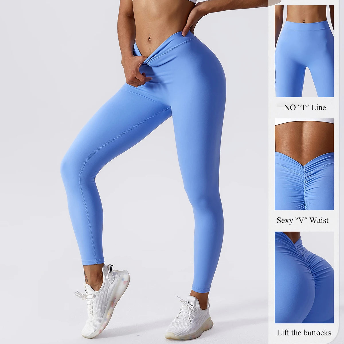 Elevate Your Workout with Sexy V Waist Push-Up Leggings - Ultimate Comfort and Style for Women