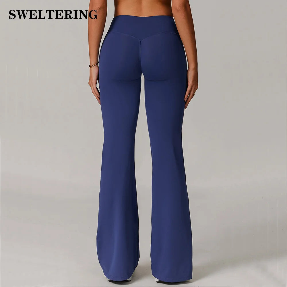 Elevate Your Workout with High Waist Flared Leggings for Women - Super Stretchy Yoga Pants for Ultimate Comfort and Style