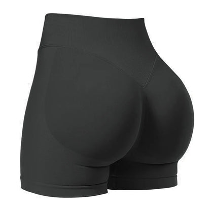Women's Gym Biker Shorts – 4.5-Inch Inseam, Low Ribbed Band, Scrunch Butt, Seamless Yoga/Workout Short