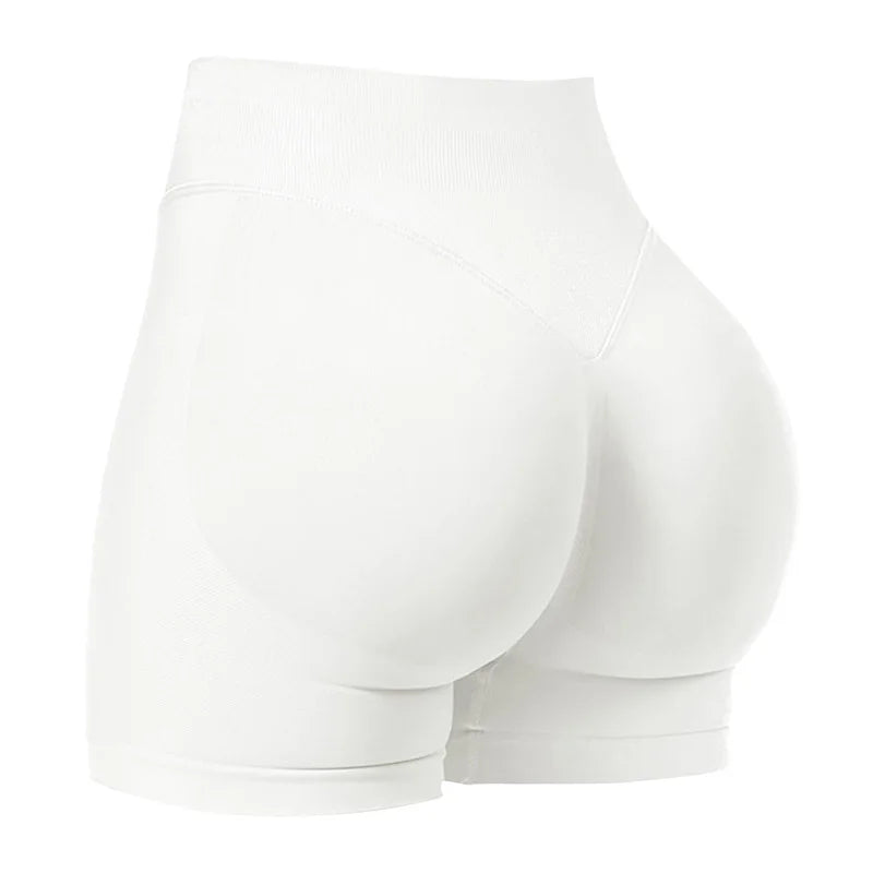 Women's Gym Biker Shorts – 4.5-Inch Inseam, Low Ribbed Band, Scrunch Butt, Seamless Yoga/Workout Short