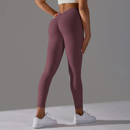 Elevate Your Workout with Sexy V Waist Push-Up Leggings - Ultimate Comfort and Style for Women