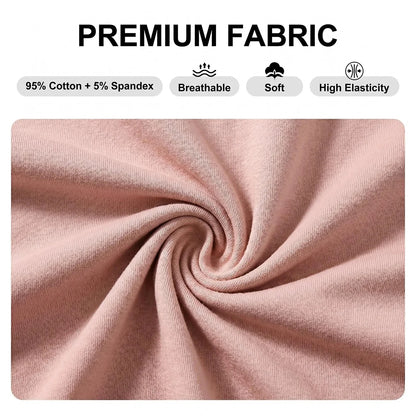 Soft light pink fabric swatch showcasing the breathable and stretchy qualities of the Hearuisavy Summer Women's Long Sleeve Yoga Shirt.