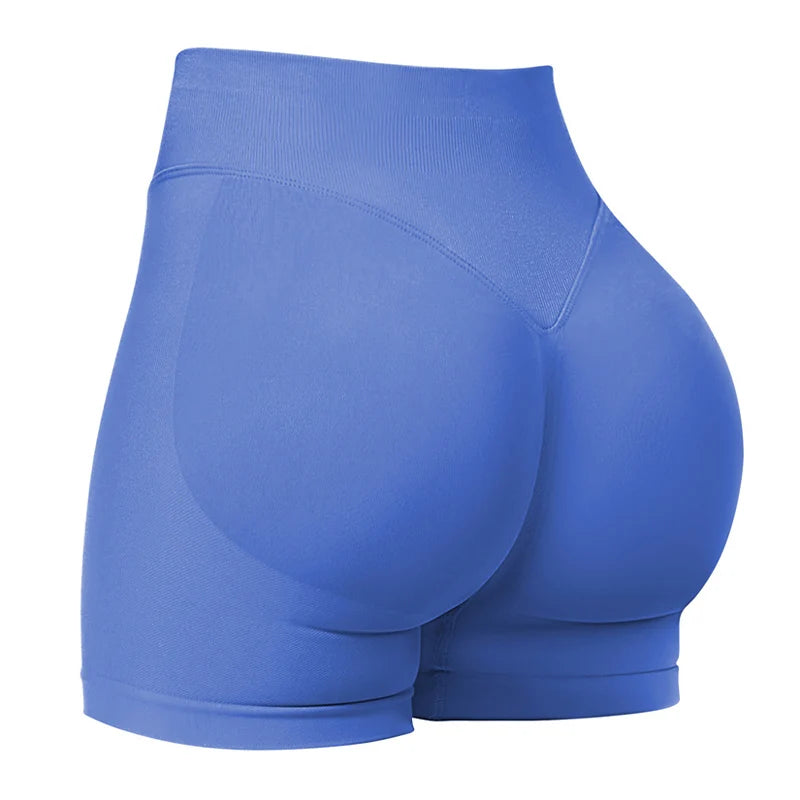Women's Gym Biker Shorts – 4.5-Inch Inseam, Low Ribbed Band, Scrunch Butt, Seamless Yoga/Workout Short