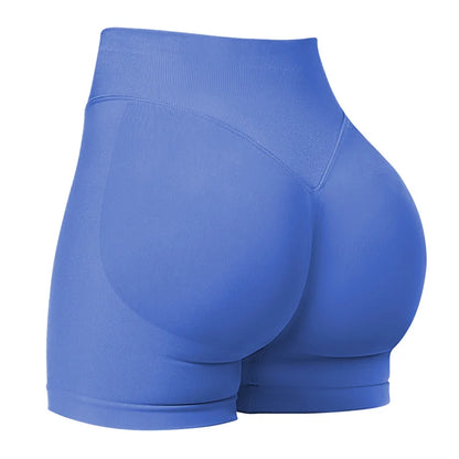 Women's Gym Biker Shorts – 4.5-Inch Inseam, Low Ribbed Band, Scrunch Butt, Seamless Yoga/Workout Short
