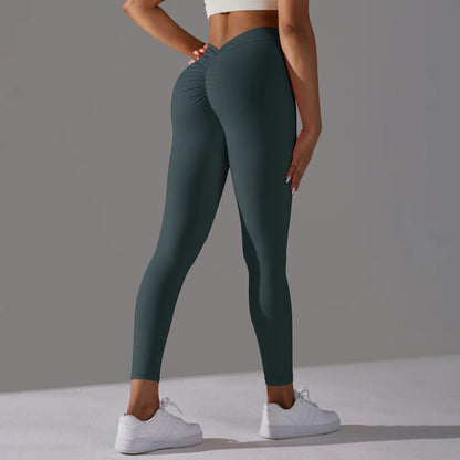 Elevate Your Workout with Sexy V Waist Push-Up Leggings - Ultimate Comfort and Style for Women