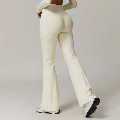Elevate Your Workout with High Waist Flared Leggings for Women - Super Stretchy Yoga Pants for Ultimate Comfort and Style