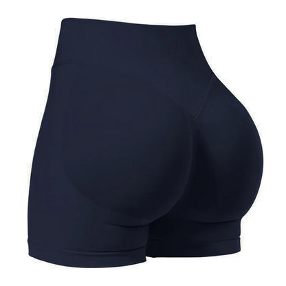 Women's Gym Biker Shorts – 4.5-Inch Inseam, Low Ribbed Band, Scrunch Butt, Seamless Yoga/Workout Short