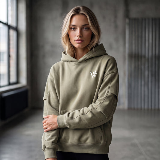 Unisex Heavyweight Ruched Sleeves Hoodie