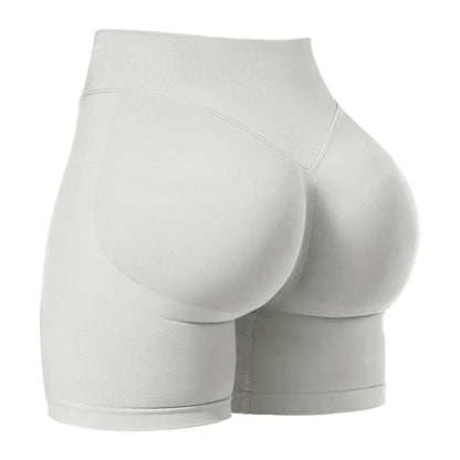Women's Gym Biker Shorts – 4.5-Inch Inseam, Low Ribbed Band, Scrunch Butt, Seamless Yoga/Workout Short