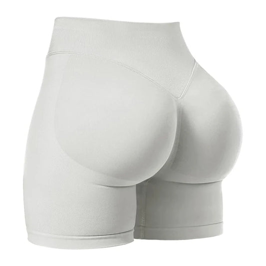 Women's Gym Biker Shorts – 4.5-Inch Inseam, Low Ribbed Band, Scrunch Butt, Seamless Yoga/Workout Short
