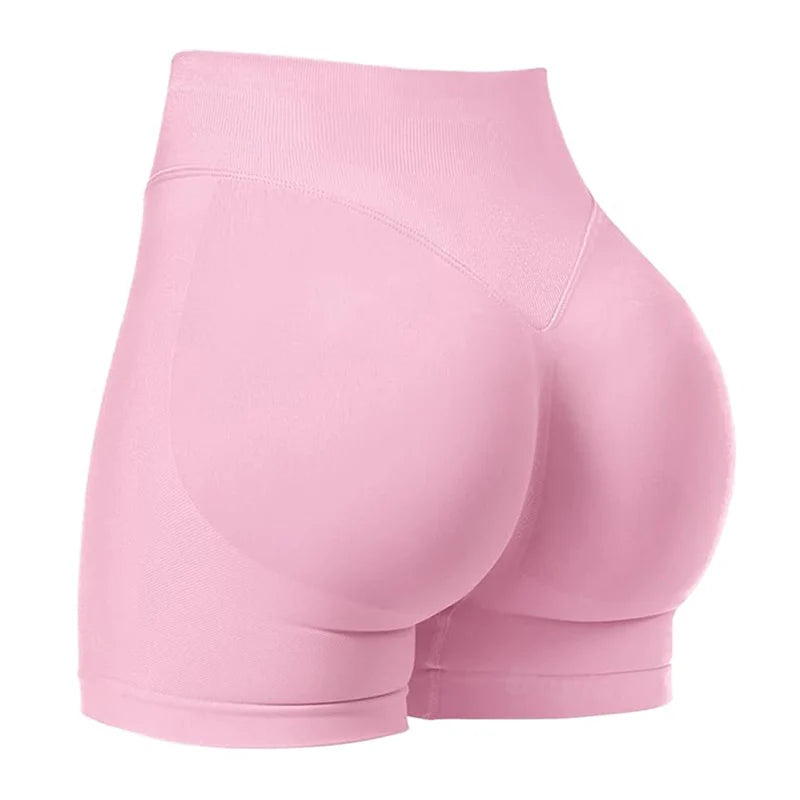 Women's Gym Biker Shorts – 4.5-Inch Inseam, Low Ribbed Band, Scrunch Butt, Seamless Yoga/Workout Short
