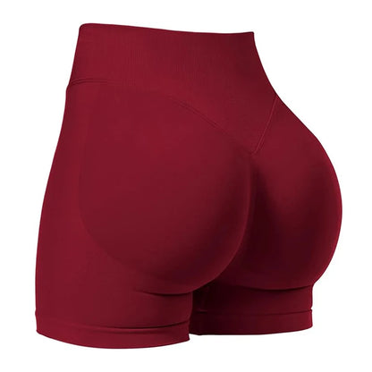 Women's Gym Biker Shorts – 4.5-Inch Inseam, Low Ribbed Band, Scrunch Butt, Seamless Yoga/Workout Short