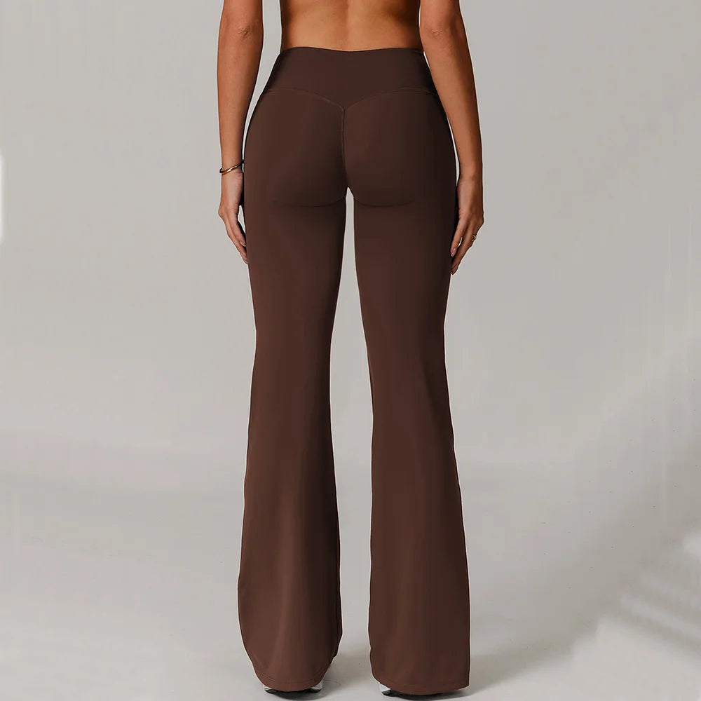 Elevate Your Workout with High Waist Flared Leggings for Women - Super Stretchy Yoga Pants for Ultimate Comfort and Style