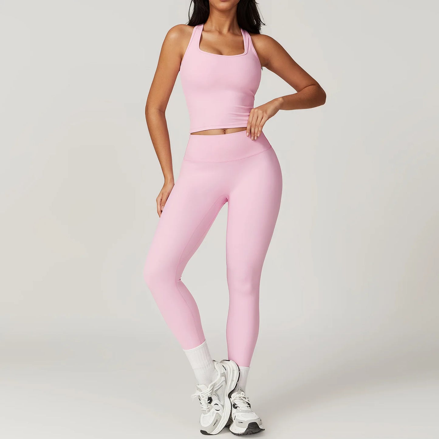 Elevate Your Workout with Our Stylish Women's Yoga Sets - Seamless 2-Piece Sportswear for Fitness & Comfort
