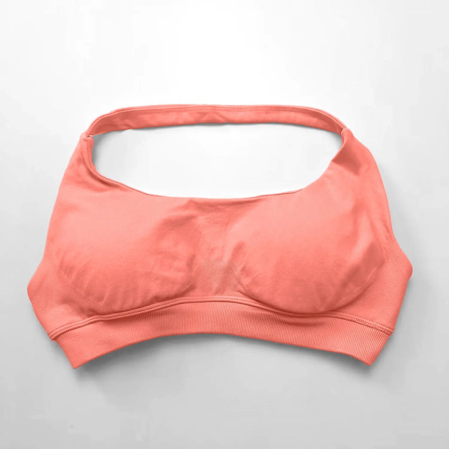 NCLAGEN Impact Women's Seamless Halter Sports Bra – High-Support Push-Up, Open-Back, Gym & Yoga Workout Wear