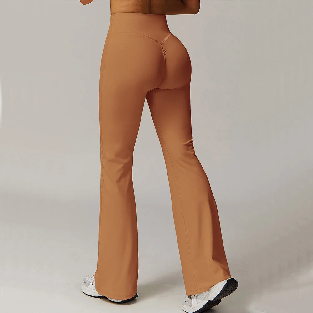 Elevate Your Workout with High Waist Flared Leggings for Women - Super Stretchy Yoga Pants for Ultimate Comfort and Style