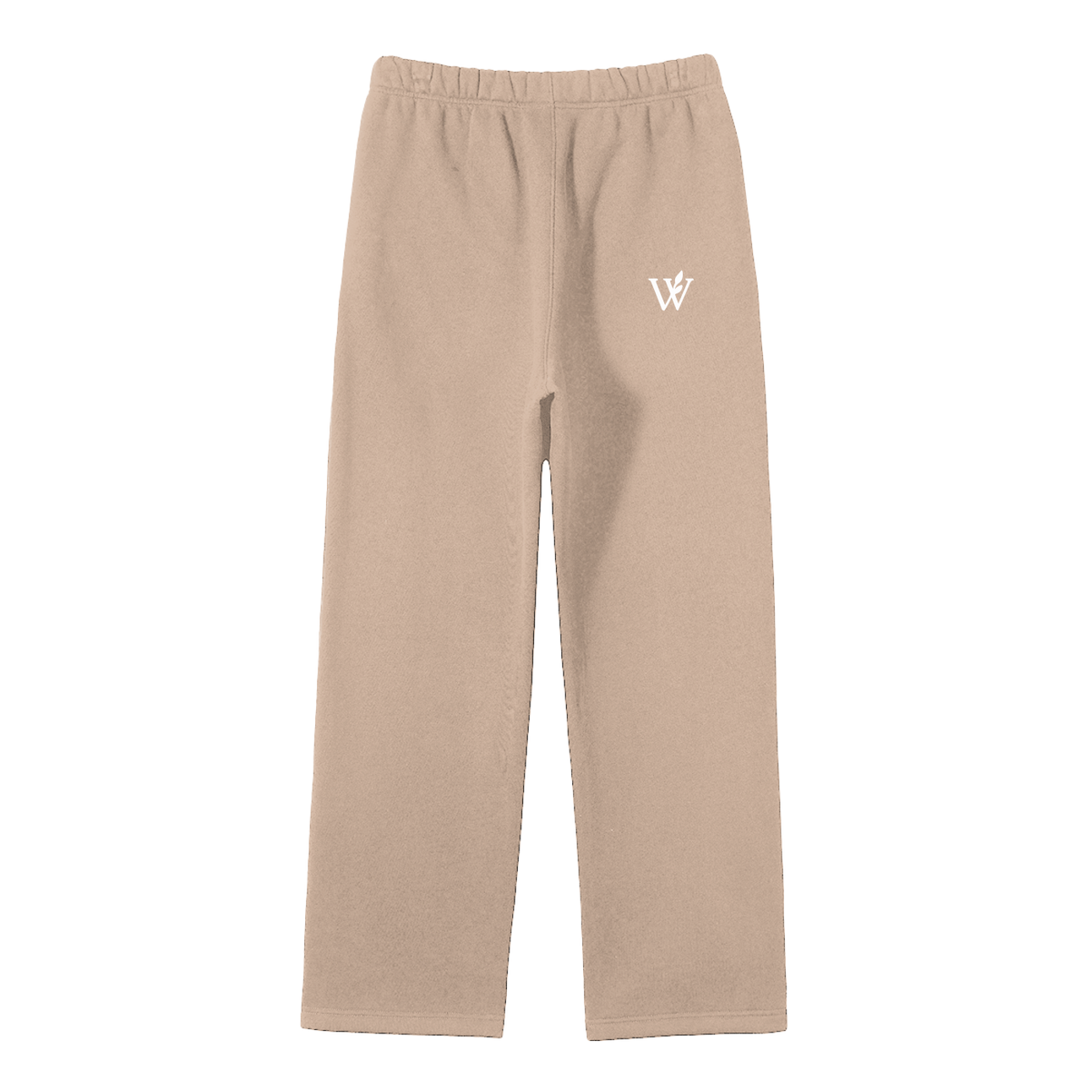 Unisex Solid Color Fleece Straight Leg Pants