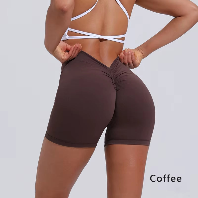 Elevate Your Workout with DIAS FIT JOY High-Waisted V-Back Yoga Shorts for Women - Ultimate Comfort and Style!