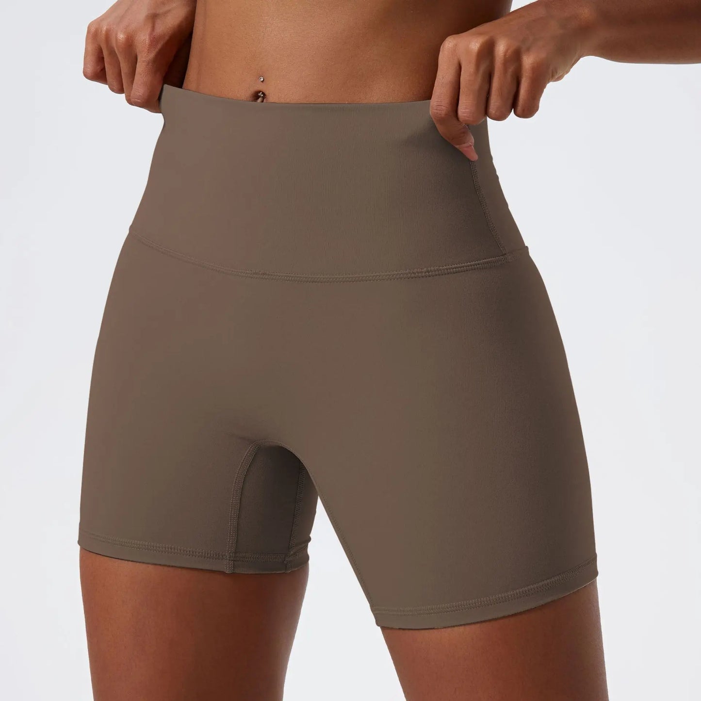Elevate Your Workout with Our Stylish High-Waisted Compression Yoga Shorts for Women - Perfect for Gym and Running!