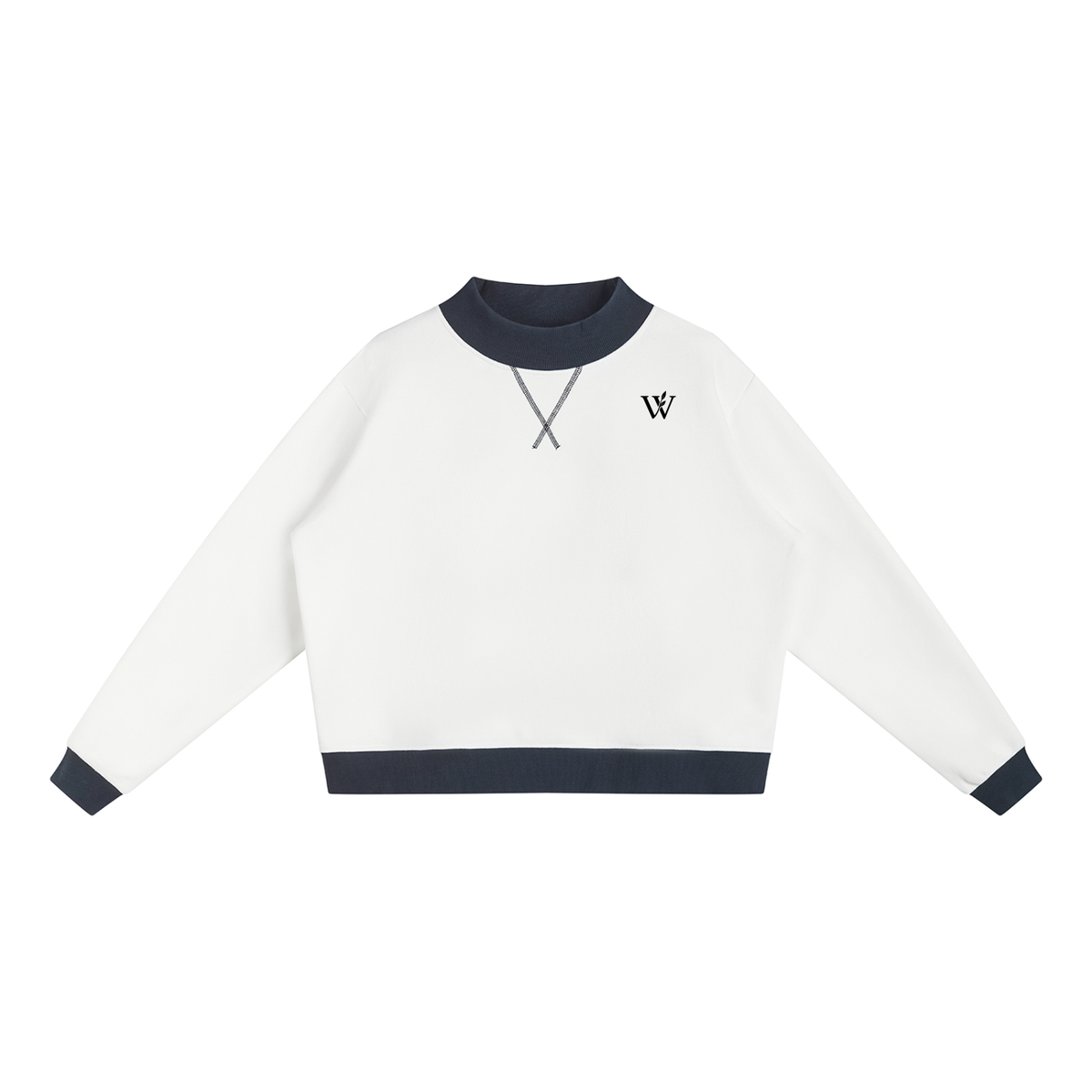 Women’s Mock Neck Crewneck Sweatshirt