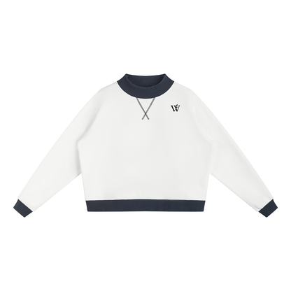 Women’s Mock Neck Crewneck Sweatshirt
