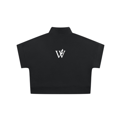 Women's Quarter Zip Crop Sweatshirt