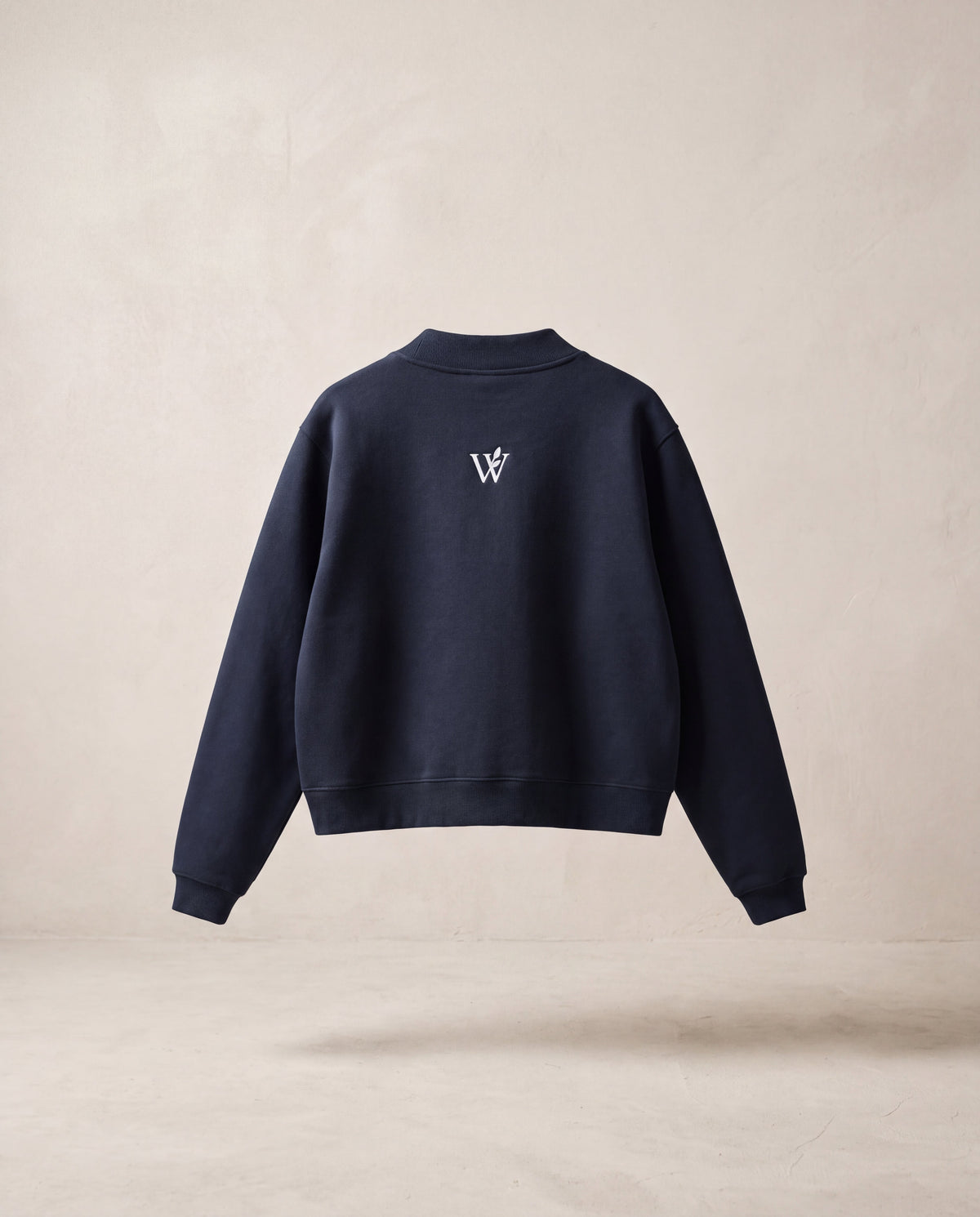 Fleece Mock-Neck Crew Sweatshirt