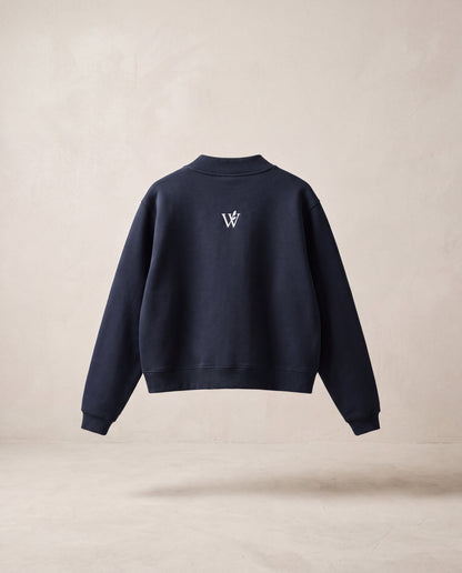 Fleece Mock-Neck Crew Sweatshirt