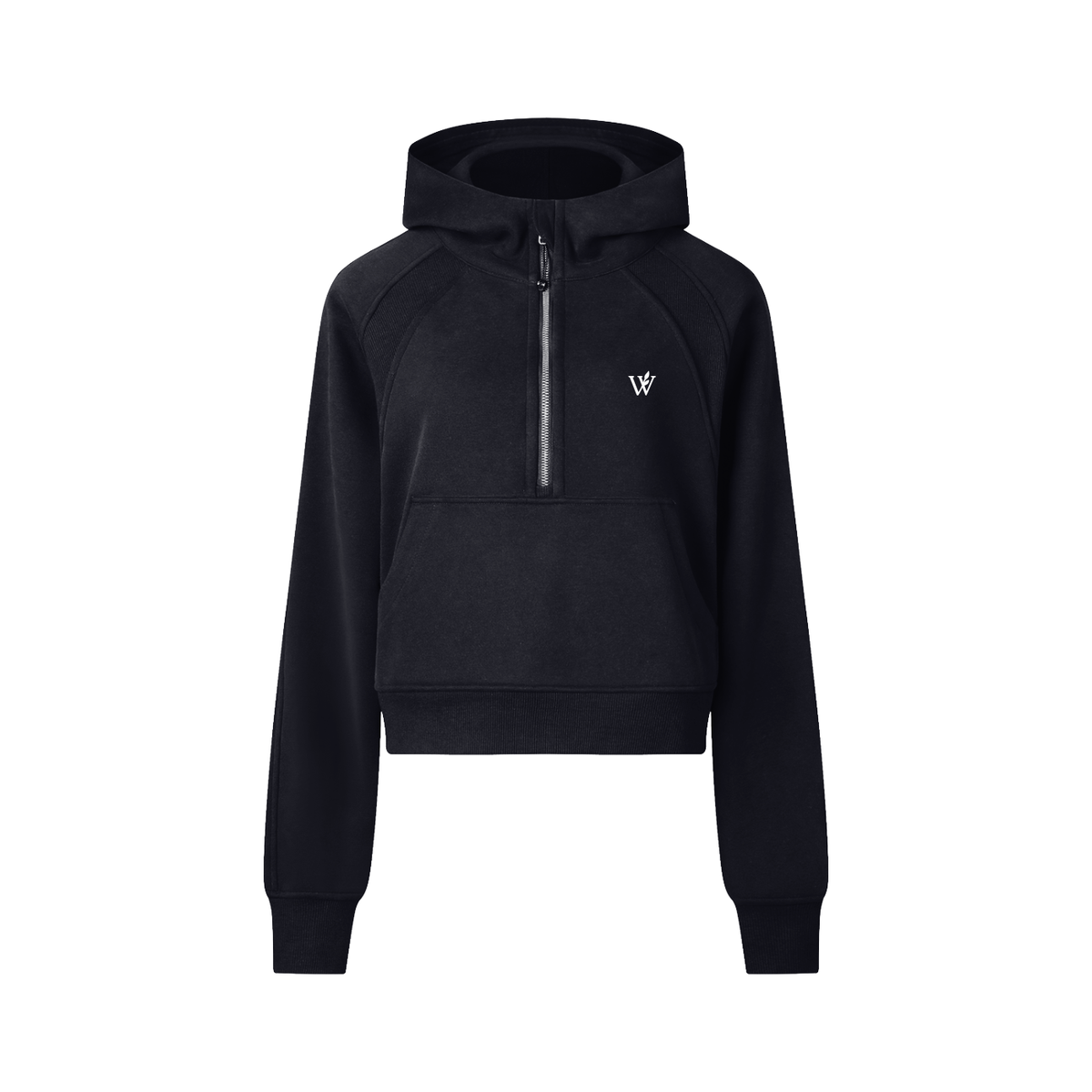 Cropped Half-Zip Hoodie