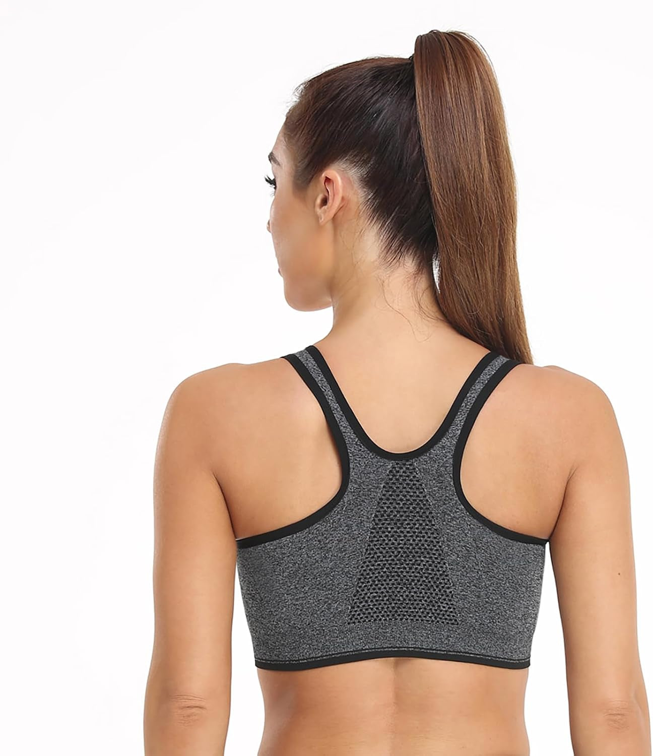 Elevate Your Comfort with the Women’s Zip Front Wireless Post-Surgery Sports Bra - Perfect for Yoga and Active Living