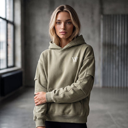 Unisex Heavyweight Ruched Sleeves Hoodie