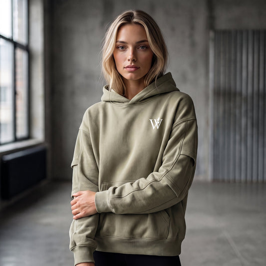 Unisex Heavyweight Ruched Sleeves Hoodie