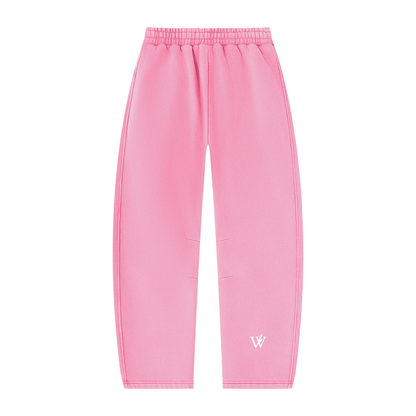 Unisex Vintage Wash Barrel Leg Fleece Sweatpants