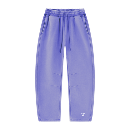 Unisex Vintage Wash Barrel Leg Fleece Sweatpants