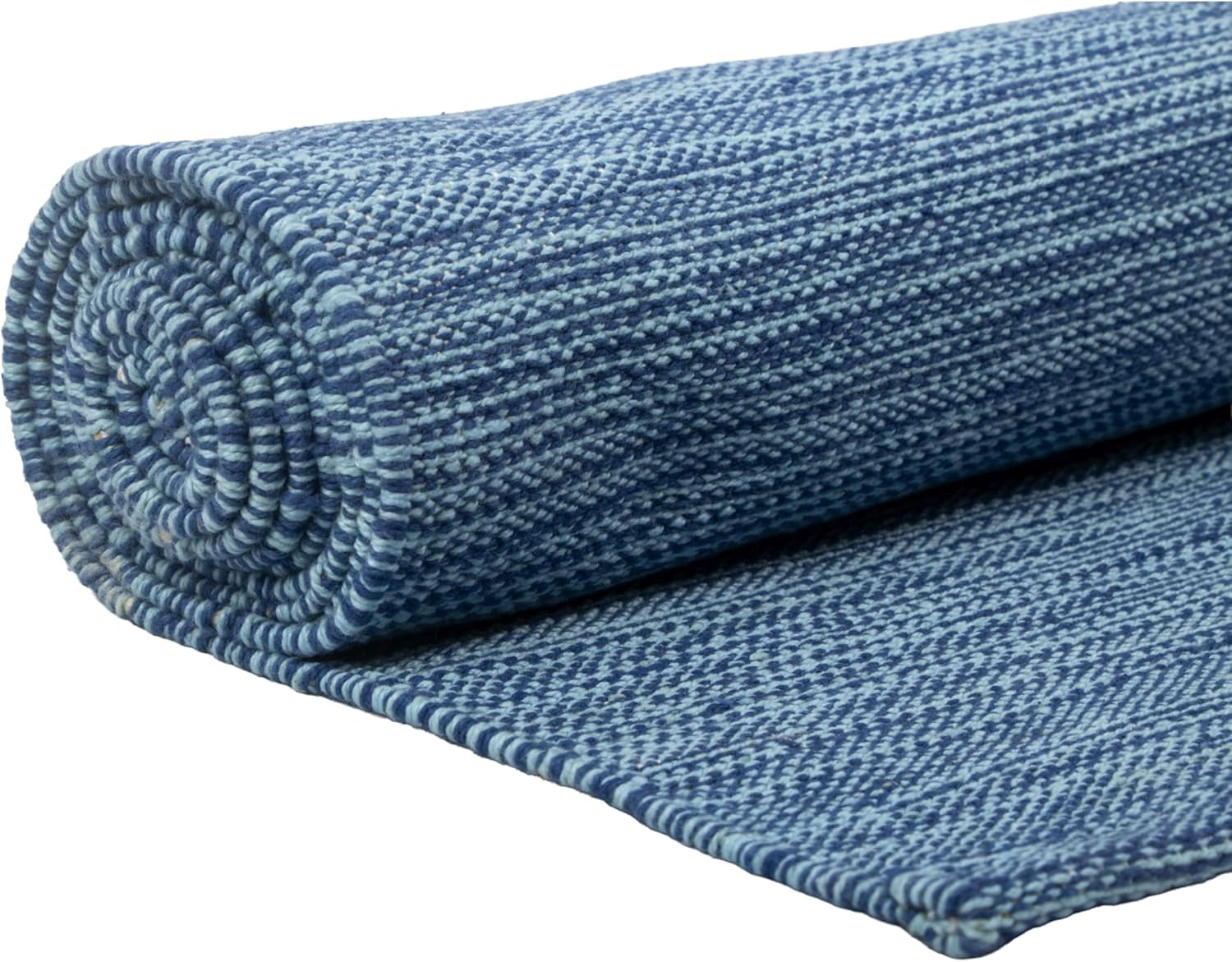 Handmade Organic Cotton Yoga Mat - Non-Toxic, Chemical-Free and All Natural Cloth Yoga Mat - Exercise, Workout, & Fitness Rug - Woven Material - Absorbent & Washable - 78" X 27"