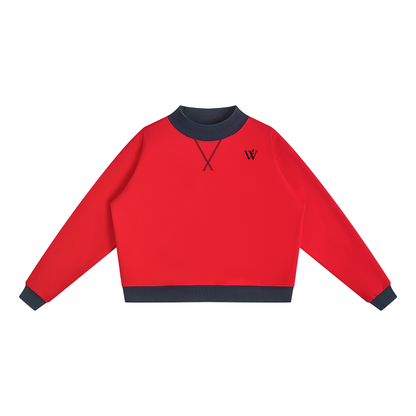 Women’s Mock Neck Crewneck Sweatshirt