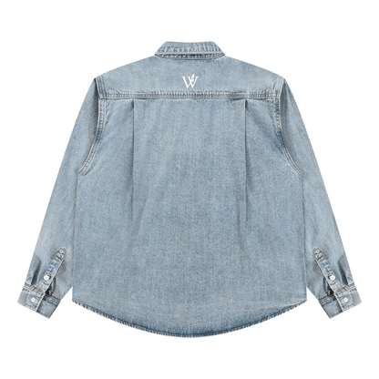 Unisex Vintage Wash Denim Shirt