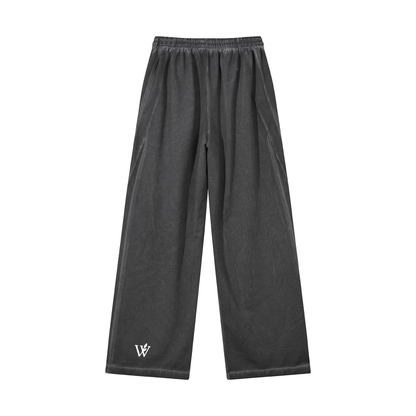 Unisex Vintage Wash Wide Leg Mesh Sweatpants