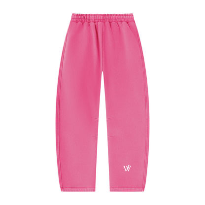 Unisex Vintage Wash Barrel Leg Fleece Sweatpants