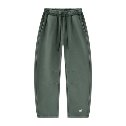 Unisex Vintage Wash Barrel Leg Fleece Sweatpants