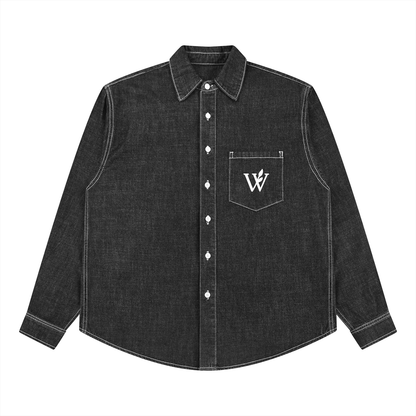 Unisex Vintage Wash Denim Shirt