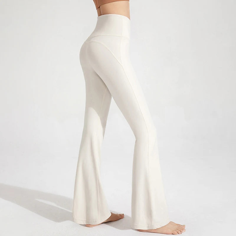 Elevate Your Workout with Our High Waisted Cinching Hip Lifting Bell Bottom Yoga Pants for Women