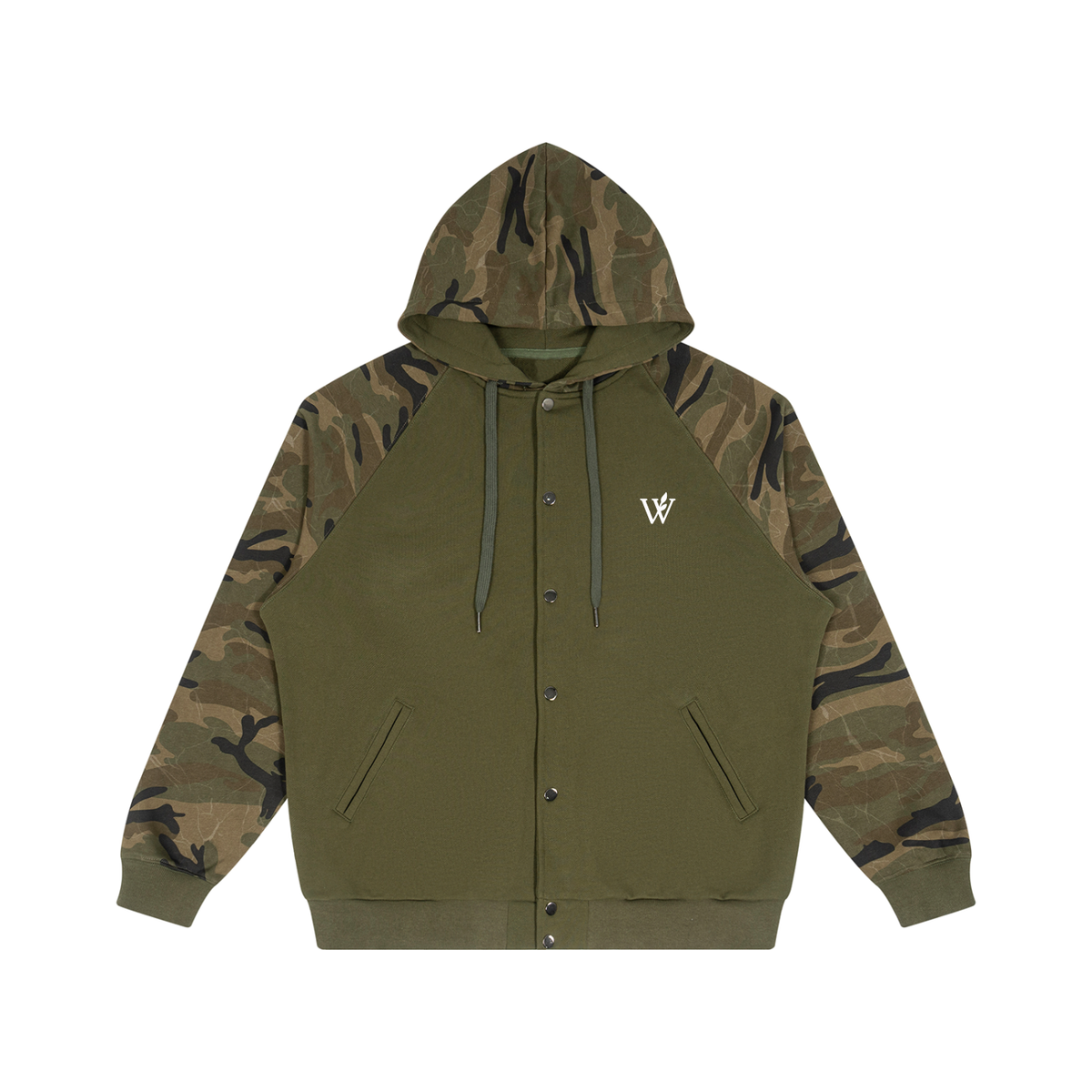Unisex Camo-Splice Raglan Hoodie