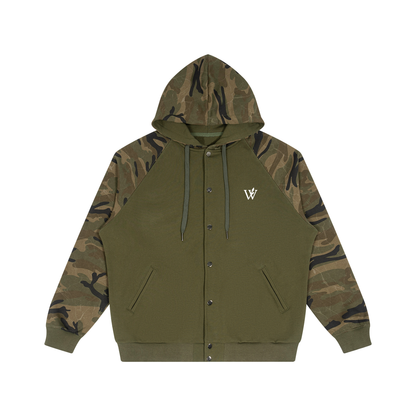 Unisex Camo-Splice Raglan Hoodie