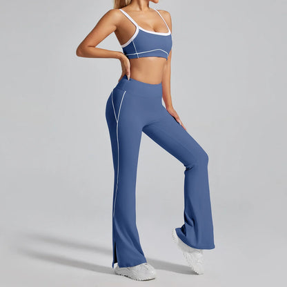 Women'S Naked Feel Seamless Yoga Set 2-Piece Backless Sports Bra & Leggings High Stretch Quick Dry G...