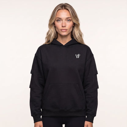 Unisex Heavyweight Ruched Sleeves Hoodie